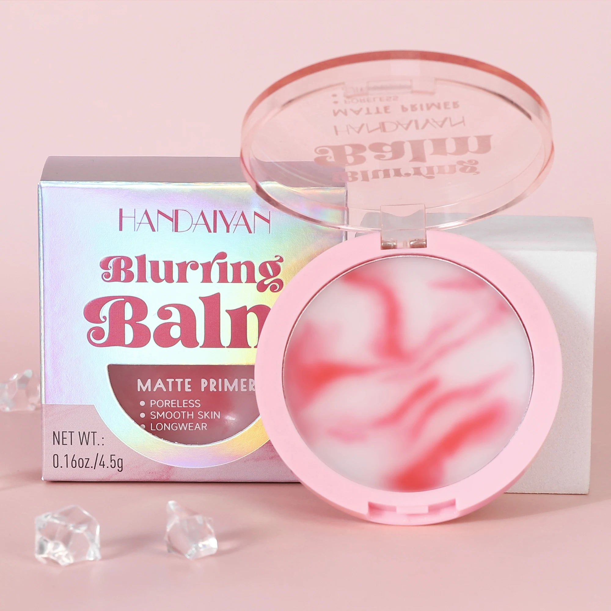 HANDAIYAN Wholesale Pressed Natural Waterproof Oil-Control Matte Setting Press Puff Concealer Foundation Smooth Face Makeup