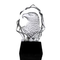 2024 Eco-Friendly Customized Logo Clear Crystal Glass Eagle Statue Team Building Iceberg Awards Trophy with Gift Box
