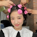 Hot Sale Pink Magic Hair Rollers 10 Pcs Set Girl Lady Curls Styling Tools Heatless Hair Curlers on Sale