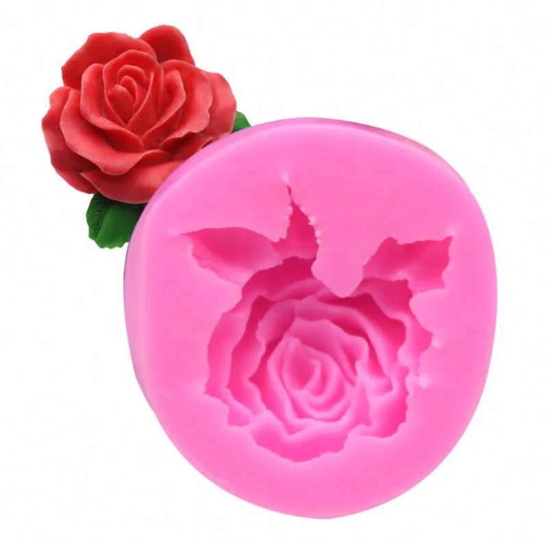 2020 Flower Bloom Rose Shape Silicone Fondant Soap 3D Cake Mold Cupcake Jelly Candy Chocolate Decoration Baking Tool Moulds