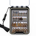 32PCS/SET Trout Fishing Flies Collection Dry Wet Nymph Streamers Perdigon Euro Fly Assortment with Box Flyfishing Fly Lures Kits