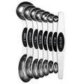Hot Sale Small Kitchen Multi-Used Tool 8 Pcs Stainless Steel Magnetic Adjustable Baking Measuring Spoons Sets
