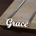 Personalized Name Necklace Stainless Steel Jewelry Nameplate Pendant Wedding Necklace Women Men Christmas Gifts