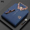 Men's High Quality Quick Dry Floral Printed for  T-Shirt Knitted Fabric with Short Sleeve Embroidered Button Plain Style Sho