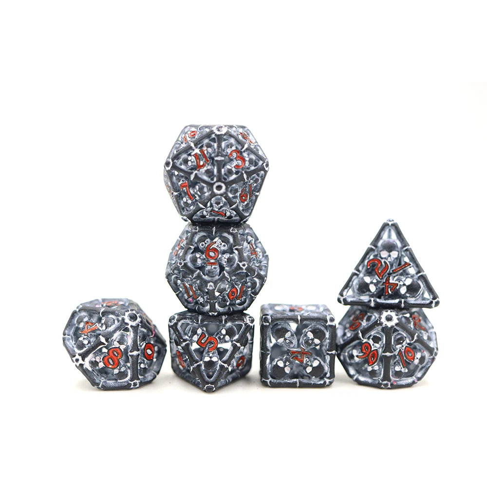 Custom Skull Dungeons and Dragons Dice D&D RPG D20 Polyhedral Board Game Dnd Metal Dice Set