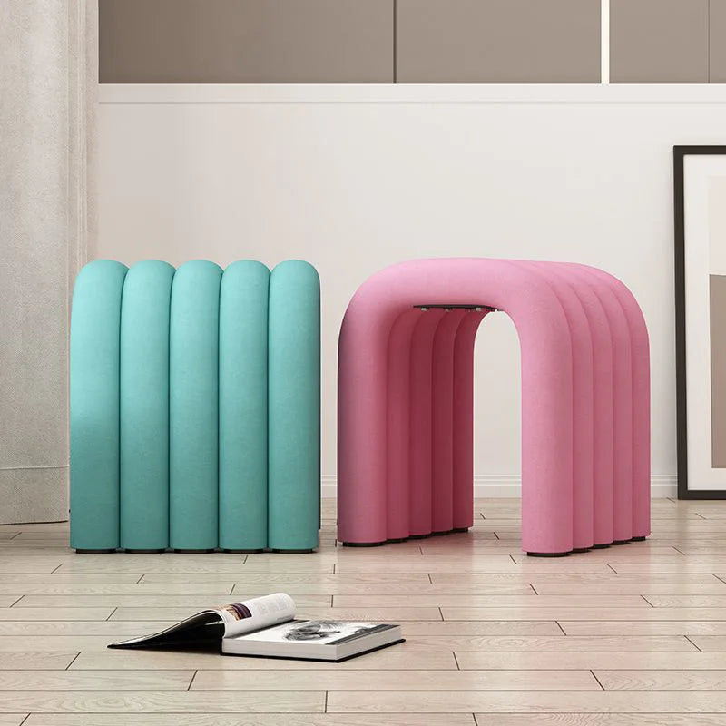 Living Room Furniture Ottoman Bench Bedroom Modern Lazy Sofa Bed Velvet Bed End Stool Ottoman Bold Chair