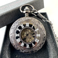 Antique Roman Flower Frame Mechanical Pocket Watch with Zinc Alloy Case and Dial