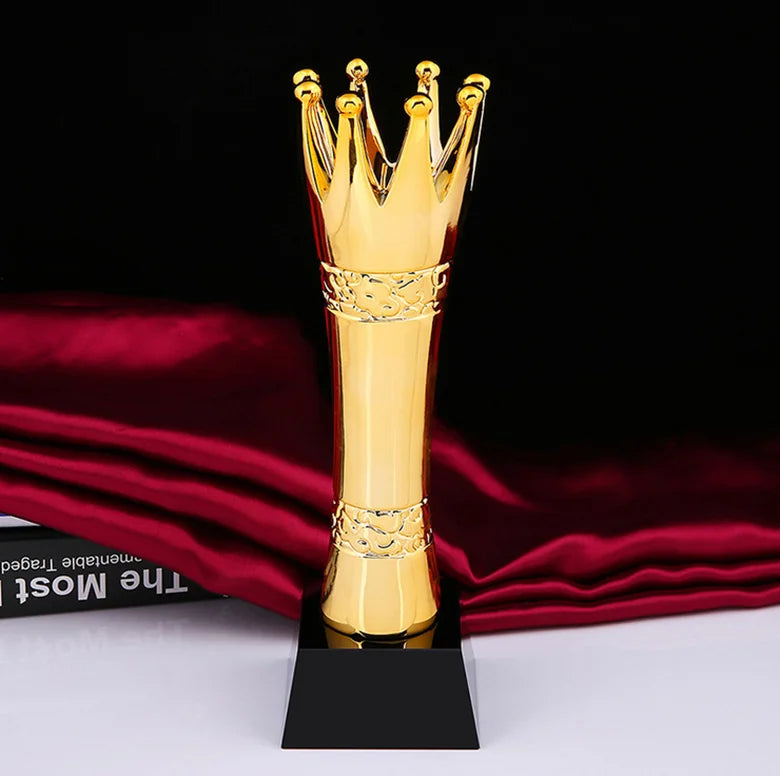 Gold Crown Crystal Trophy Award Crown Resin Trophy