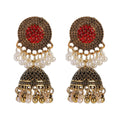 Retro Boho Bollywood Earrings for Womens Wedding Jewelry Ethnic Flower Tassel Jhumka Indian Drop Dangle Earrings