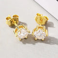 GRA Certification 1ct 2ct 3ct 925 Sterling Silver 4 Claw 14K Gold S925 Sterling Silver VVS1 Moissanite Men Hip Hop Stud Earrings