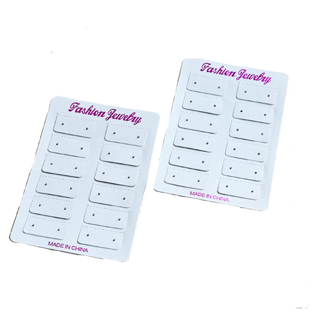 Multi 12/6 Pairs Stud Earrings Studs and Hoops Dangle Pvc Display Card Holder for Earring Jewelry