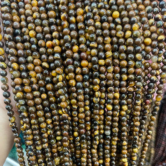 G2206 Wholesale Cuentas De Ojo De Tigre 4MM 6MM 8MM Loose Bead for DIY Jewelry Making Natural Tiger Eye Stone Beads