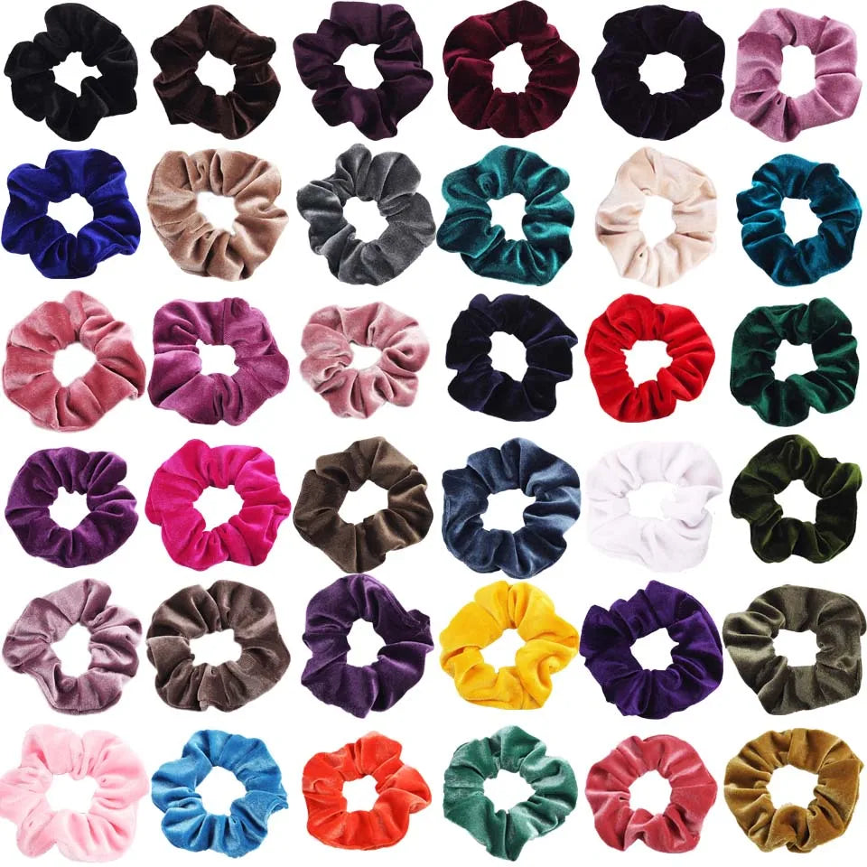 Velvet Scrunchies Hair Ties Accessories Scrunchie Ornaments Elastic Hair Bands Tiara Free Shipping Woman Vsco Head Dress