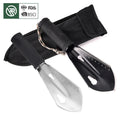 Bochen Garden Tool Anti Slip Rubber Handle Carbon Steel Planting Trowel Digging Knife Multifunction Mini Camping Shovel