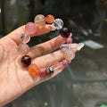 Handmade designed Mixed Rutilated Quartz Bracelet Natural Crystal Healing Stone Bead Point Charm Bracelet