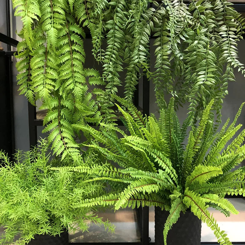 F-L0217 Artificial Persian Leaf Green Plants Boston Fern Bunch Simulated Ferns Plants Artificial Plant
