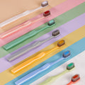 Personalized Logo Cepillos De Dientes PBT Soft Bristle Pearl Color Handle Free Sample Adult Plastic Toothbrush Luxury
