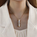 Unique Design Kaleidoscope Crystal Pendent Necklace Stainless Steel Kaleidoscope Necklace for Women