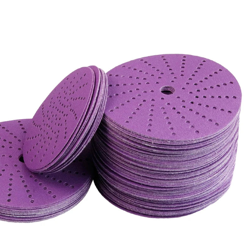 Wholesale 3m Sandpaper Purple Sandpaper 6" Multi Hole Dust-free Rhynogrip Sandpaper 2500 Grit Sanding Disc for Car Polishing