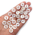 Freshwater Hollow-out Alphabet Bead Mother of Pearl Shell Letter Charms for DIY Pendant Necklace Jewelry Making Findings