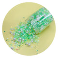 YX946 Clay Bottle DIY Toy Playdough Fillings 50g 50*60mm Clay Mix Green Diamond Pearl