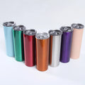 20oz Slim Straight Insulated Straw Tumbler Stainless Steel Sports Water Bottle Thermal Termos Coffee Mugs Sublimation Cup Gifts