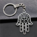 WYSIWYG 52x36mm Antique Silver Plated Zinc Alloy Big Hand Key Chain Souvenirs Gift P2-ABD-C12513