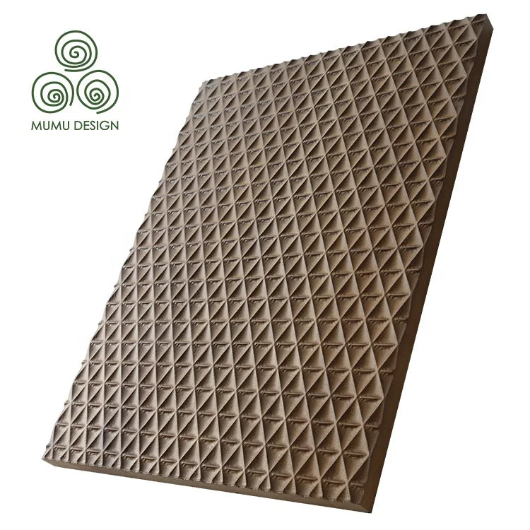 MUMU 3D House Cladding Covering Outdoor Exterior Interior Solid Wood Board Decorative Pine Slat Wall Panel