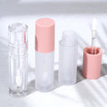CY829 in Stock Mini Liquid Lipstick Tube Container 3ml pink Fully clear Empty Lip Gloss Tube with Silicone Brush
