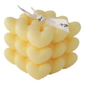 Handmade Wedding Custom Magic Mini Candle Heart-shape Aromatherapy Scented Soy Wax Cube Bubble Candle