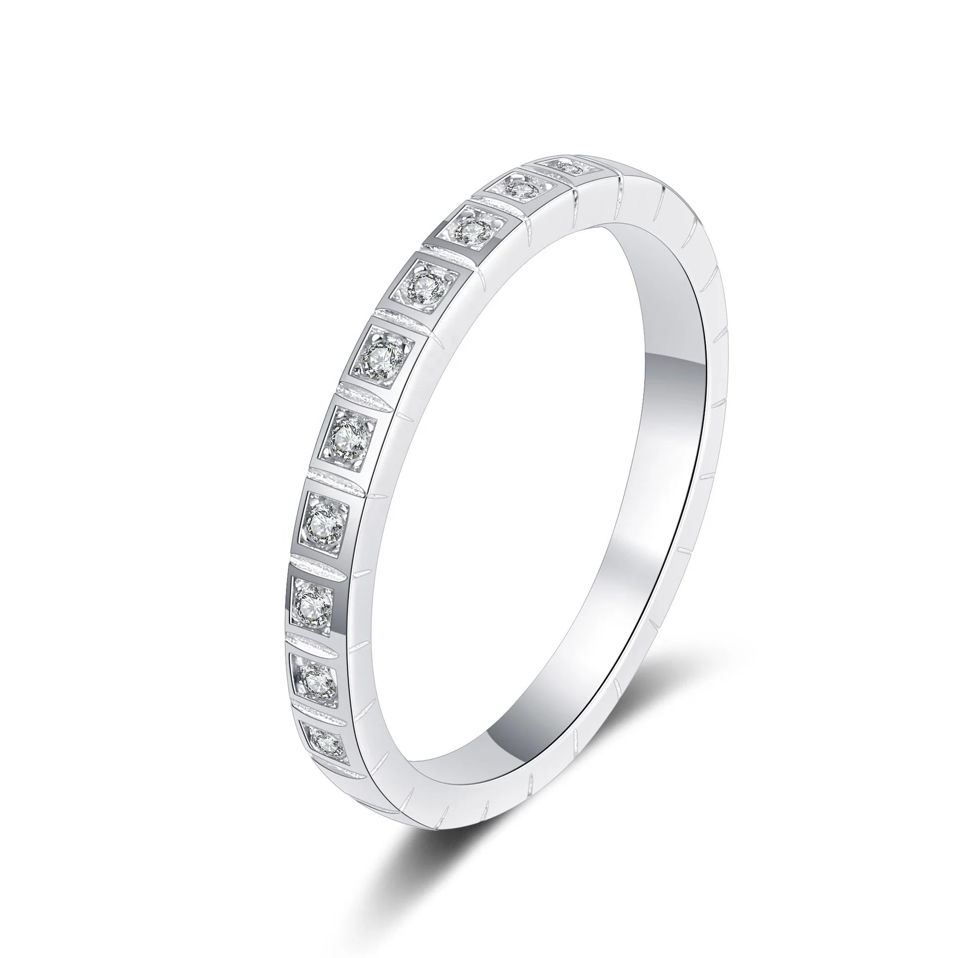 Minimalist GRA Moissanite Jewelry Sterling Silver 925 Jewellery GRA Moissanite Wedding Rings Women Jewelry