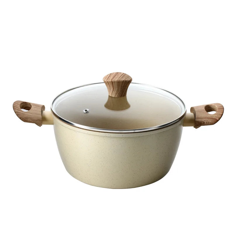 Luxury Non-Stick Soup Pot Aluminum Cooking Pot with Stylish Design for Any Cooker Use