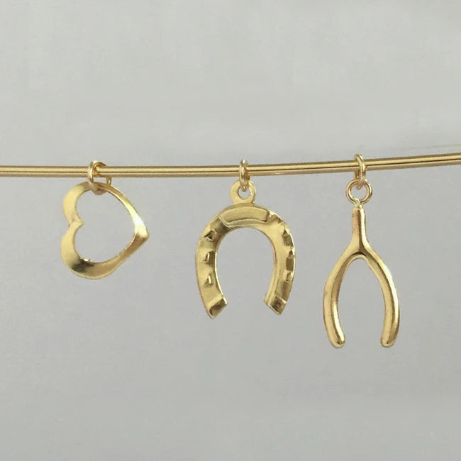 Excellent Quality Jewellery Pendant  14K Gold Filled Lucky Horse Shoe Charms for Jewelry Making