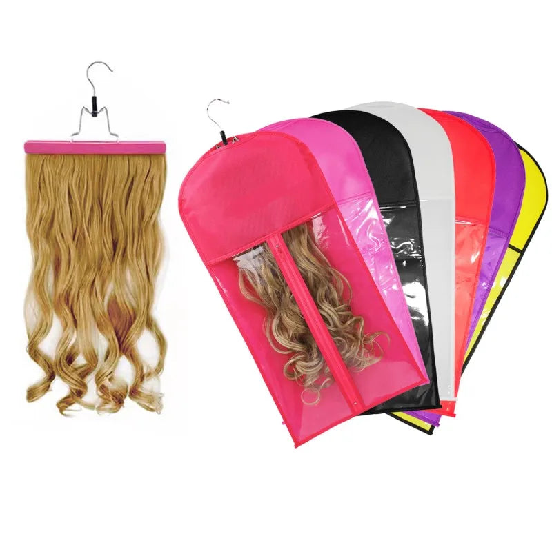 Wig Storage Bags With Hanger for Hair Anti Dust Hair Bags Set Wig Accessories Hair Bag Portable