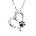 YaFeiNi New Arrival Women's Fashion 925 Sterling Silver Puppy Dog Cat Pet Paw Pendant Necklace Jewellery