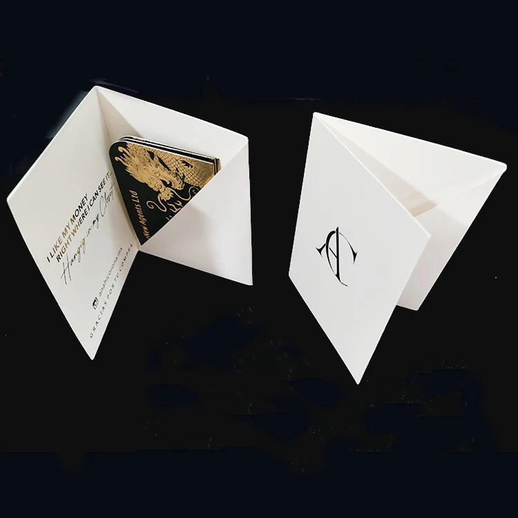 Customize Gold Hot Stamping Paper Hotel Motel Key Card Holder Room Card Sleeve Key Card Small Gift Cards Envelopes