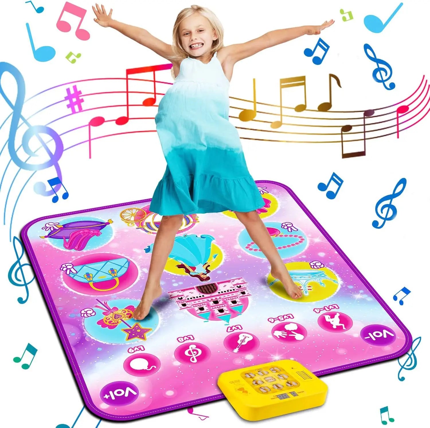 Music Dance Blanket Exercise Sense System Trainer Long Height Fitness Jump Game Blanket Children's Toys Birthday Present