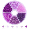 Factory Cheaper DIY Kits 2mm 6 Grids Purple Style Glass Seed Beads Set for Jewelry Making