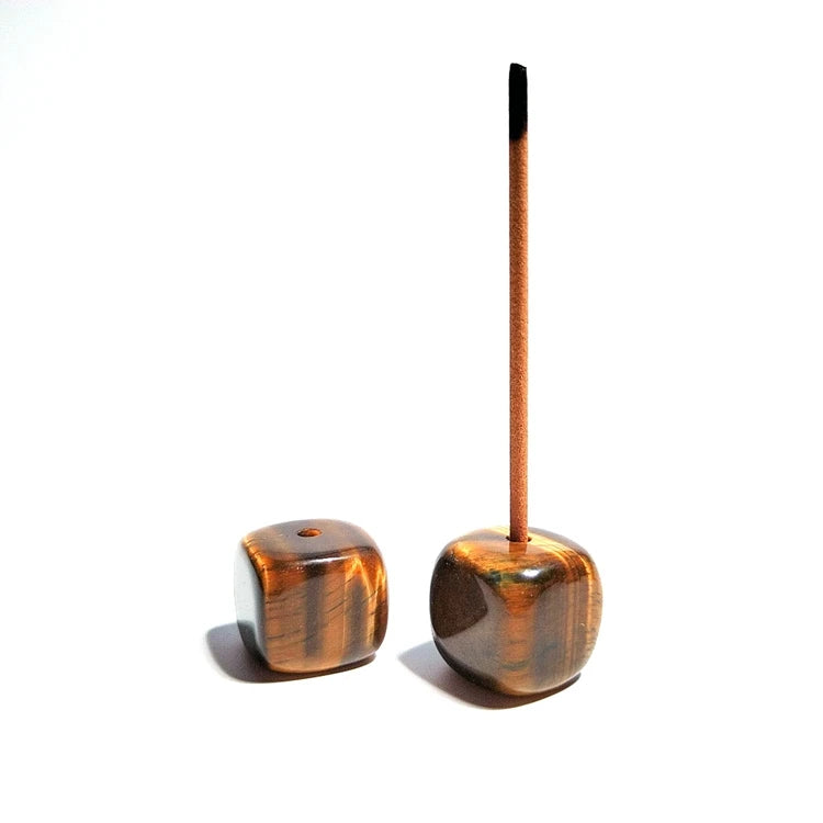 DIY Best Selling Product Stone Various Quartz Crystal Feng Shui Love Crystal Image Yellow Tiger Eye Incense Holder