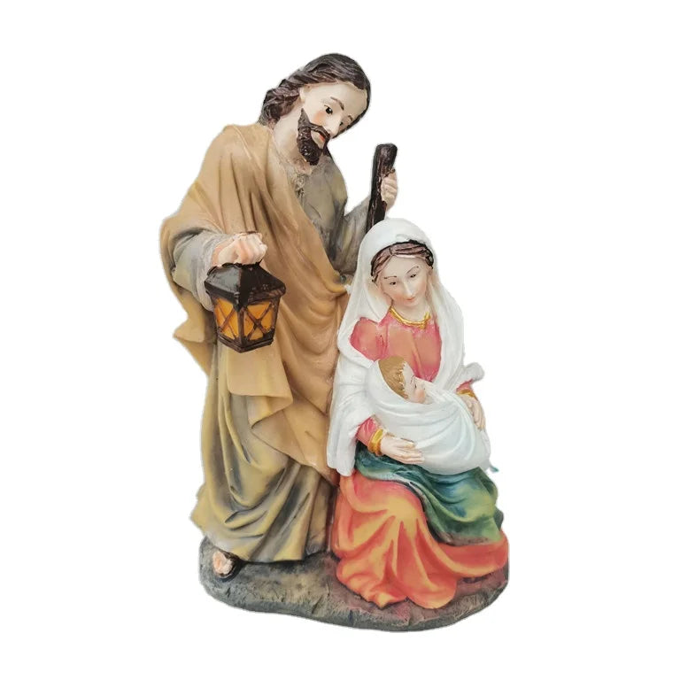Jesus Family Virgin Mary Holy Statue Ornament Resin Crafts Catholic Items Decoration Crafts Religious Crafts Statue