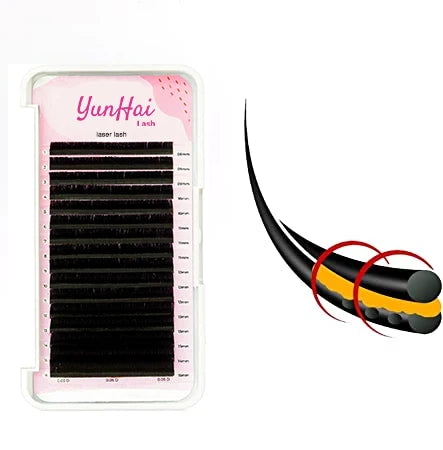 Loose Bottom Laser 0.02 0.03mm Mega Volume Extensions Soft Matte Black Mix Lashes Trays Fluffy Cashmere Eyelash Extensions