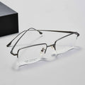 2026 Latest Half Frame square Pure Titanium Men Eyewear Anti Blue Light Glasses Optical Frame