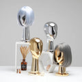 High End Hair Chrome Mannequin Head