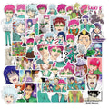 50Pcs Saiki Kusuo Anime Graffiti Stickers For Notebook Paper Decal Vinyl Waterproof Luggage Laptop Diy Stickers
