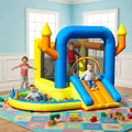Inflatable Bounce House Combo Kids Party Toddler Inflatable Jumping Bouncy Castle with SlidePoolBasketDartboardTrampoline