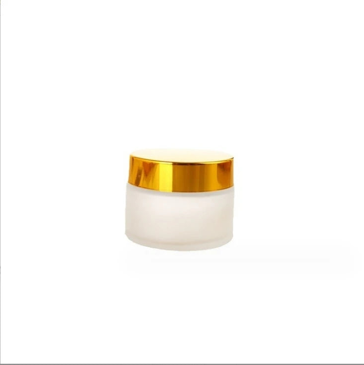 5g 100g Stock Supply Frosted Glass Cream Bottle Portable Travel Cosmetics Packaging Flasks with Screw Cap for Sealing Face Cream