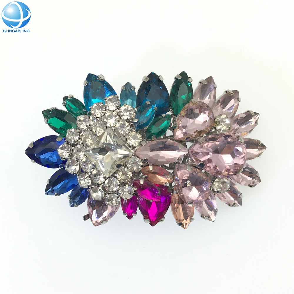 Diamante Strass Shoe Buckle Accessories for Lady Shoes Italian Shoes and Bag Set