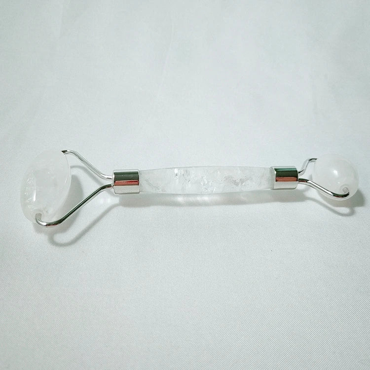 DIY Private Label Custom Logo Guasha Stone Jade Clear Quartz Roller for Face Beauty