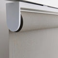 Blackout Fabric Window Roller Curtain Blinds Roll up Shades Manual Roller Blinds with Top Rail Track Set-Bar for Hotels Office