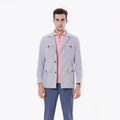 2023 Bosha Men's Breathable Cotton-Polyester Jacket Customizable With Waist Drawstring Dyed With Pockets Casual Autumn Style